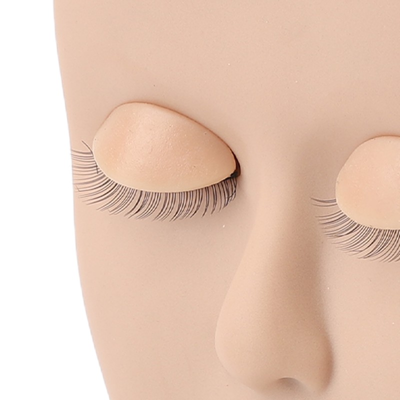 Lash Mannequin Head Reusable Soft Touch Rubber Replaced Eyelids Mannequin