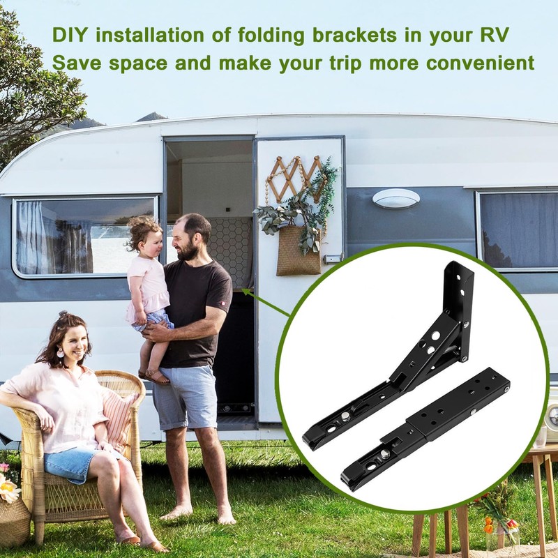 ANTEISI Folding Shelf Brackets Hinges 2 Pcs,Drop Leaf Hinges,Wall Drop