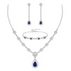 EVER FAITH Bridal Cubic Zirconia Jewelry Set Stunning Teardrop September