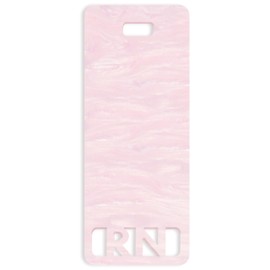 Extended RN Badge Buddy Vertical Cute Registered Nurse Badge Buddy Colorful and Glitter Acrylic RN Card Perfect Size for Extended Nursing ID (Light Pink Pearl)