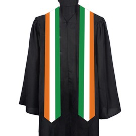 ASETKAT Ireland Country flags Graduation Stole scarf class of 2025 Graduation Sash Unisex Adult for Study Aboard International Students gifts