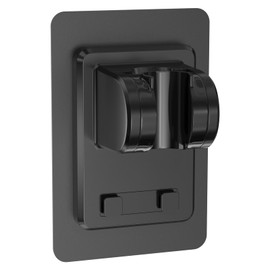 WinGluge Shower Head Holder, No Drilling, Shower Holder for Stable and Angle Adjustable, Universal Shower Holder, Easy Assembly, Hand Shower Holder for Bathroom (Black)