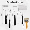 5 Pieces Fiberglass Roller Tools Kit,Aluminum Head Fiberglass Laminating Rollers