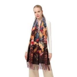 XINYUN - Bufanda de moda para mujer con borla impresa artística, suave cachemira, cálida manta grande para regalo, no7, L