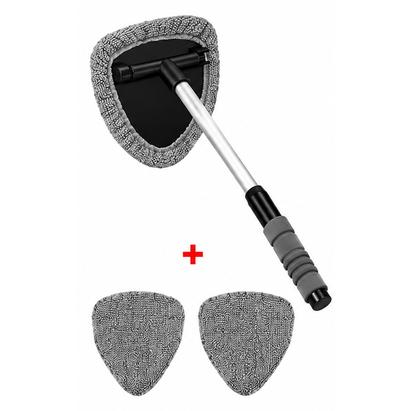 Telescopic Car Windshield Cleaning Brush Set – Extendable Microfiber Glass