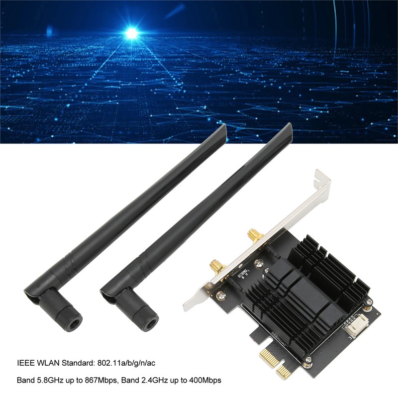 PCIE WiFi Adapter Support AC1300Mbps Bluetooth 4.2 PCIE Wifi Card