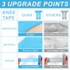 15pcs Precut Kinesiology Tape for Knees, Breathable & Waterproof Pre