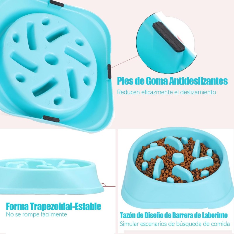 LUANMA Plato Perro（Juego de 2 ）,Platos para Perros,Comedero para Perro