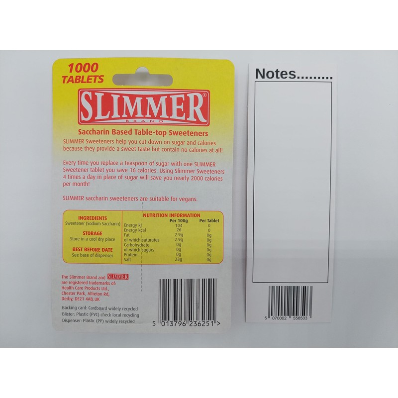 Slimmer Calorie Free Sweetener Bundle with Mollymae Bookmark | 12