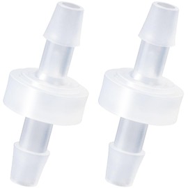 PAGOW 2 Pack 1/4 Inch (6mm) Check Valve, PVDF Wear-Resistant One-Way Check Valve for Fuel Gas Liquid Air, plastic water stops check valve, Micro Diaphragm Check Valve for Air Intake Feed