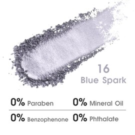 UCANBE Blue Spark Single Eyeshadow Palette, Highly Pigmented Shimmer Eye Shadow Powder, Professional Long-Lasting Waterproof Makeup Palette