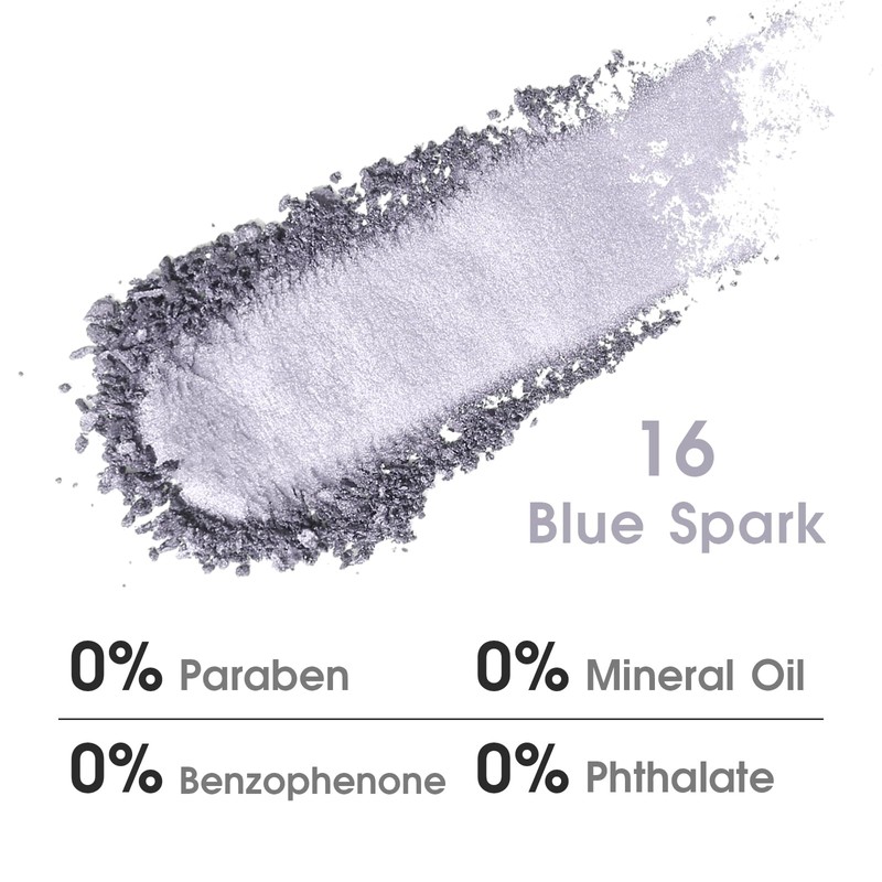 UCANBE Blue Spark Single Eyeshadow Palette, Highly Pigmented Shimmer Eye