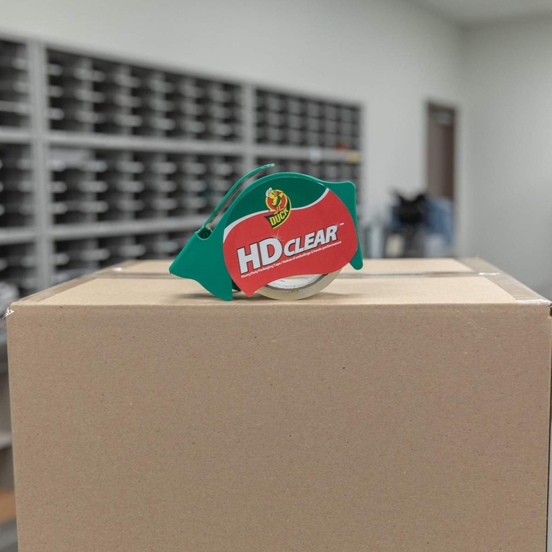 Duck HD Clear Heavy Duty Packing Tape with Dispenser, 1.88