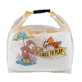 Marushin 4765039000 Curious George Active Train George Anime Monkey Girls Boys Bag Pool Hot Springs Leisure Waterproof Pouch Accessory Box