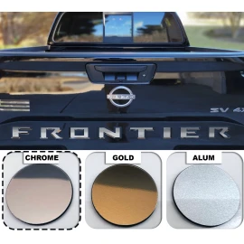 Advanced Trims Chrome Raised Rear Tailgate Insert Letters for 2022 2023 2024 25 Nissan Frontier