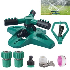 VXMBNB Cabezal de aspersor para riego de jardín, Cabezal para césped, Cabezal de aspersor Giratorio automático de 360 ​​​​°, con Piezas de Repuesto de Mariposa