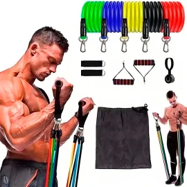 Kit 11 Bandas 4 Niveles Liga De Resistencia Ejercicio Fuerza