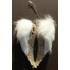 N/A Gold Glitter Hanging Angel Wings W/ Fur Christmas Tree