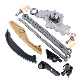DOLKSN Timing Chain Kit Water Pump Fit For 2011-2019 Ford Edge Explorer F-150 Mustang Taurus Transit-150；2011-2016 LINCOLN MKS MKX MKZ 3.5L 3.7L V6 3496cc 3726cc BL3Z-6268-A, AT4Z-6268-A