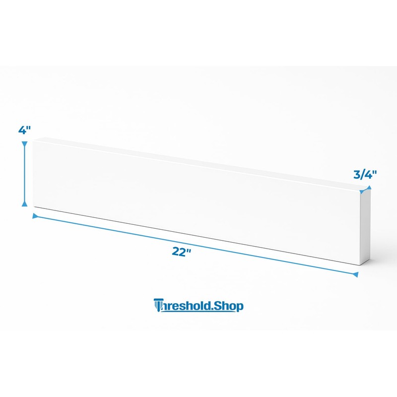 Threshold.shop Bathroom Vanity Sink Backsplash and Sidesplash (Super White Engineered