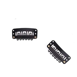 HJ Wig Clips Fastening Clips for Wig Berets Fixing Wig Fasteners (Black, Set of 10)