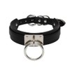 Lookook Womens Fashion O Ring Choker Faux Leather Collar (Black