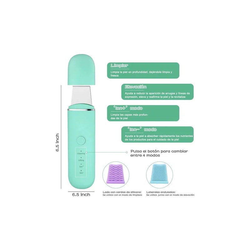 Limpiador Facial Peeling Ultrasónico Portatil Skin Scrubber