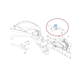 Piaggio (Original OE) 643065 OEM Right RH Rear Turn Signal Indicator for Piaggio BV350 2017-2021