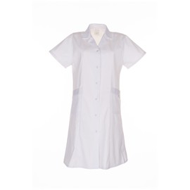 Planam 1612 Women's Work Coat 1/4 Sleeve Mixed Fabric Pure White Size 46