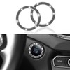 PACLVIO 2PCS Car Bling Crystal Rhinestone Engine Start Ring Decals,