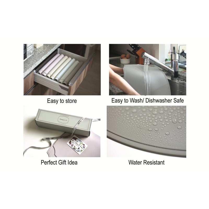 Rommy & Co. Juego de 2 manteles individuales de silicona