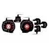 Unique Style Racing (USR) RED Glow Gauge Black Overlay For