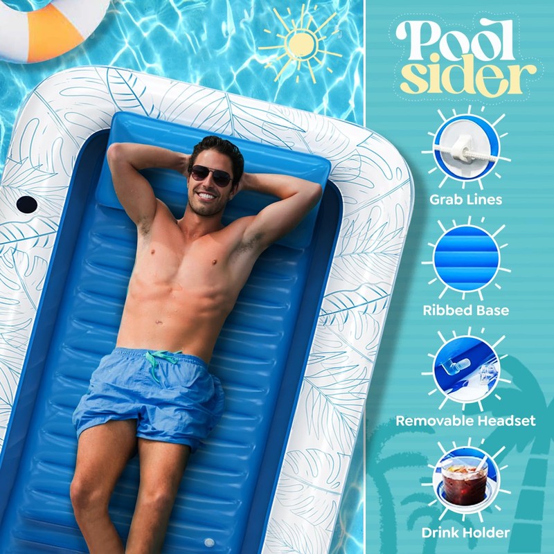 Premium Inflatable Tanning Pool Lounger | XL Inflatable Tanning Bed