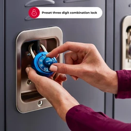 Master Lock Locker Lock, Combination Lock for Gym and School Locker, Blue, 1528D