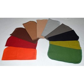 1 Ply Solid Flannel 8x8 Inches Set of 10 Earth Tone Edging