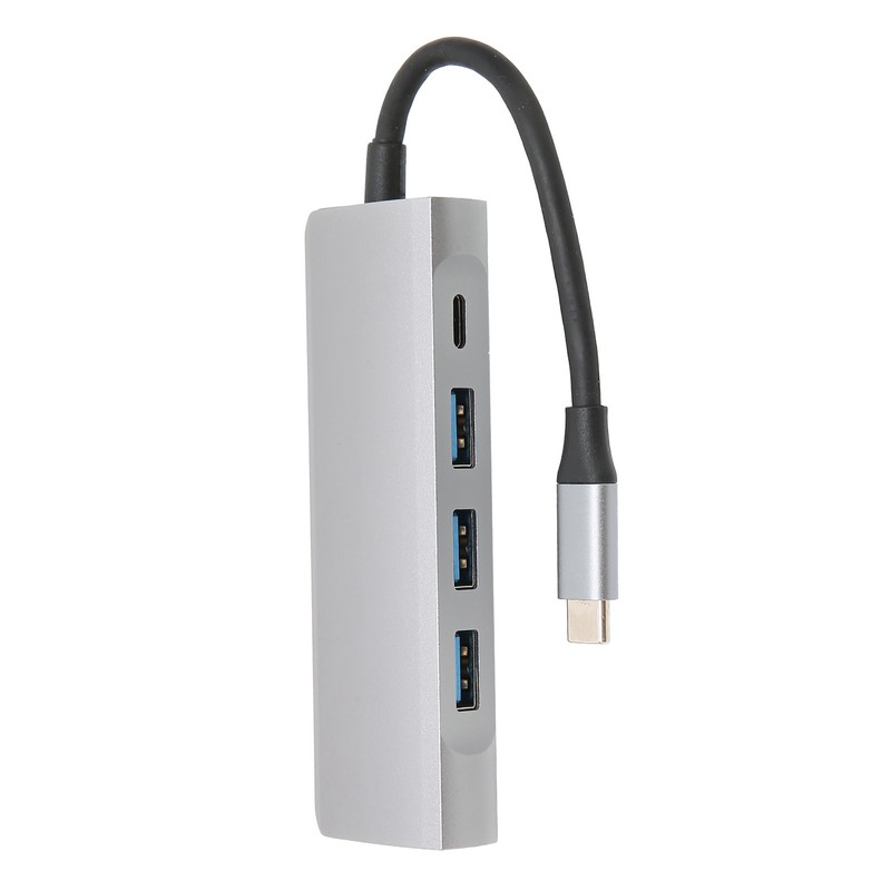 USB C Splitter Silver 5Gbps Speed Heat Dissipation Function Smart