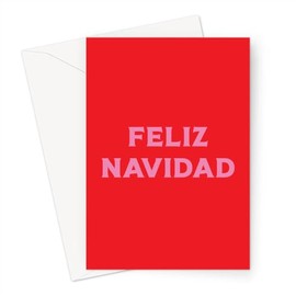 Feliz Navidad Greeting Card | Colourful Christmas Card, Bright Cheerful Happy Christmas Card, Spanish Christmas Card, for Him, for Her