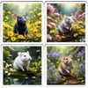 Rat Coaster Set. 4 different Rat Pictures on 10cm x
