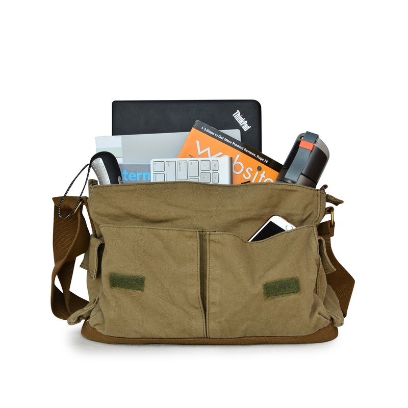 Gootium Canvas Shoulder Bag - Vintage Cross Body Messenger Bag