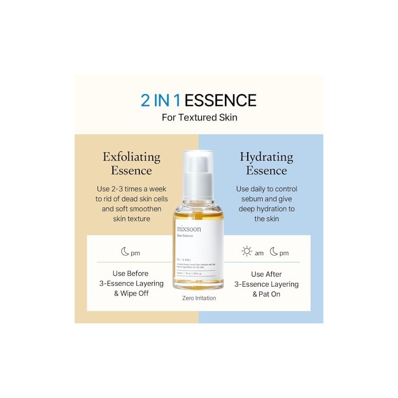 Bean Essence – Exfoliante líquido suave para piel de cristal,