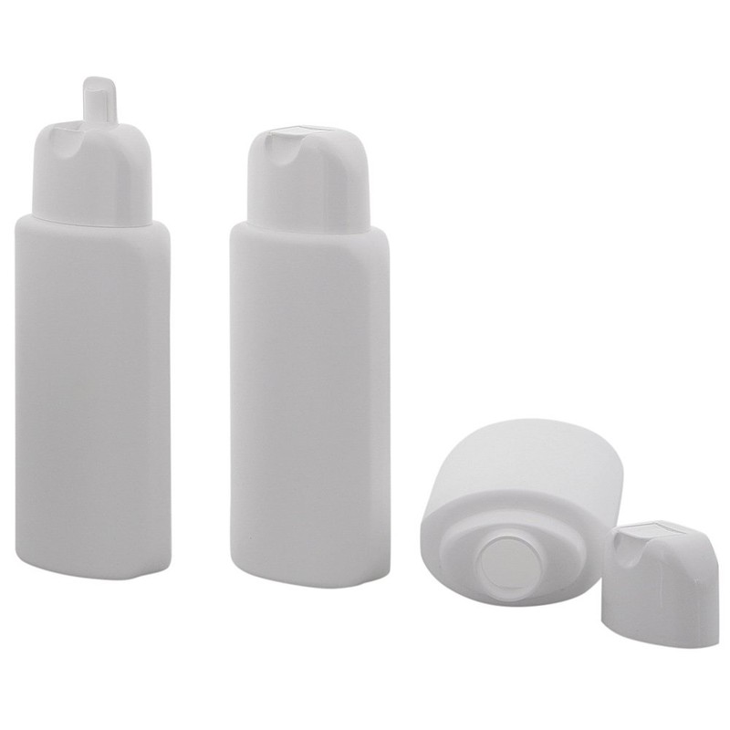 Kosmetex Oval Folding Bottles White 200 ml Empty for Filling