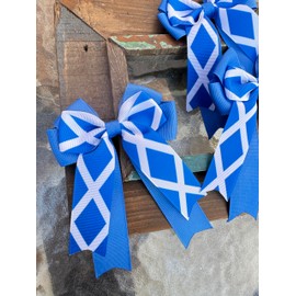 MeiMei Scotland flag Scottish St Andrews Cross National Flag Pattern 3.5 * 5.5 inch Hair Bow, Handmade Girls Hair Accessories (Clip)