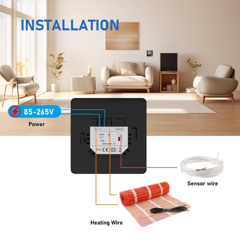 Underfloor Heating Thermostat Smart Temperature Controller Digital Proframmable Thermostat for