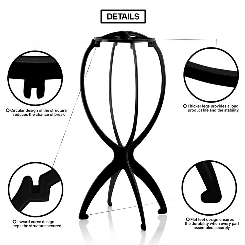 STUDIO LIMITED Portable Durable Fording Wig Stand Wig Dryer Stable