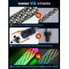 VI9000 2 Pack 1FT Fat Whip Lights, LED Whip Lights