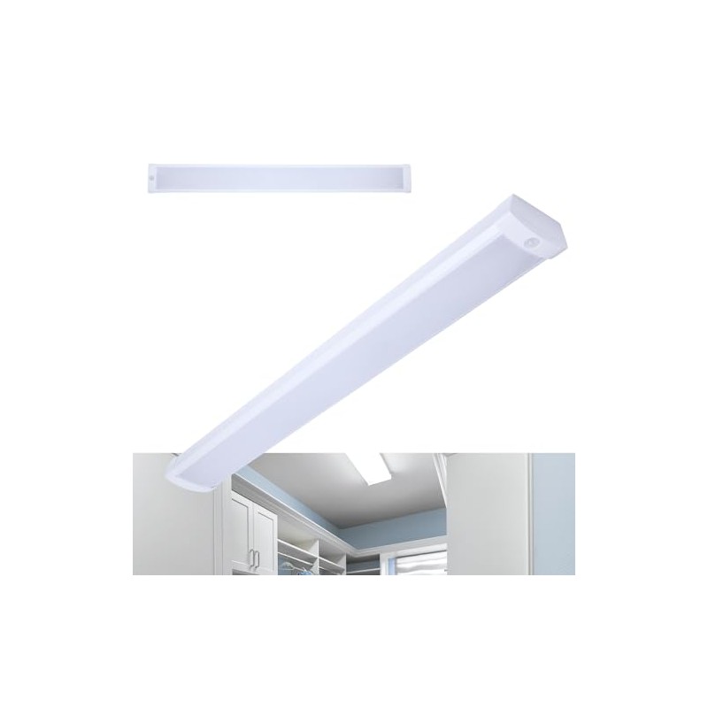 Satco 65-1215 4FT LED Ceiling Wrap Light with Motion Sensor,