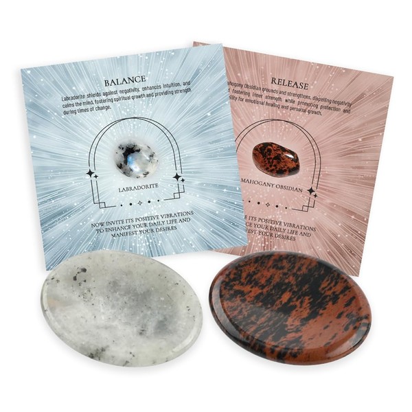 Labradorite and Mahogany Obsidian Inspirational Stones Natural Healing Crystal -