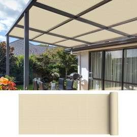 ECOOPTS 8'x67' Sun Shade Roll, Sun Shade UV Blockage Cover for Outdoor Backyard Patio Pergola Greenhouse Plants (Beige)
