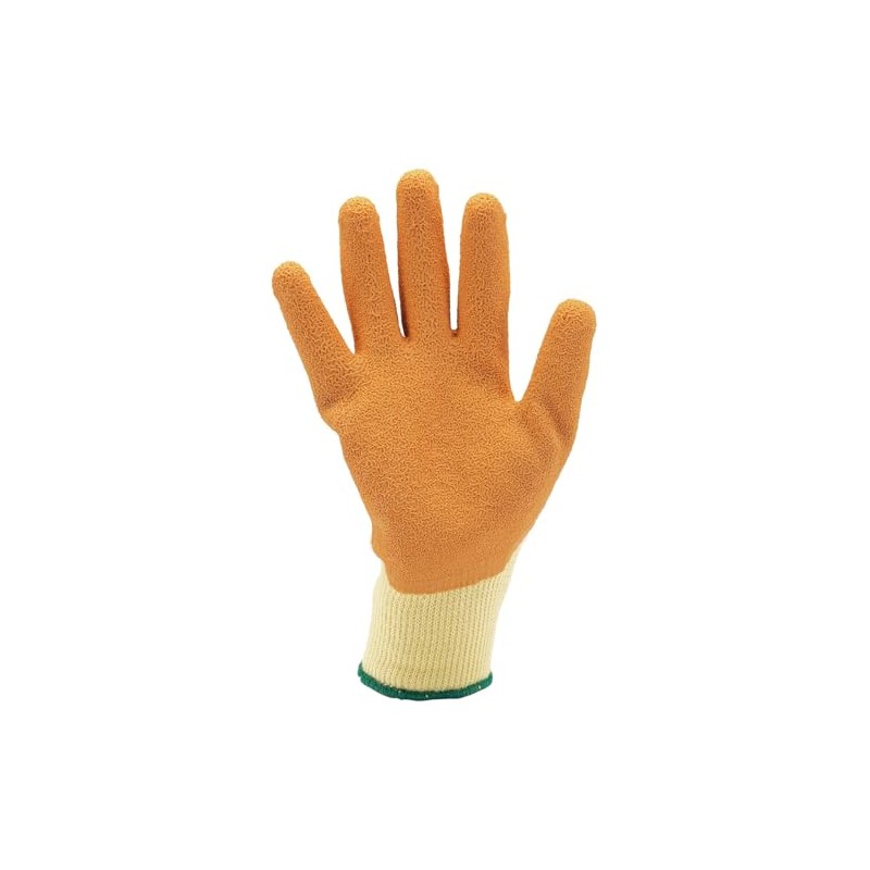 Draper 82721 Heavy Duty Latex Coated Work Gloves, Large, Orange