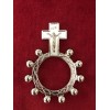 Finger Rosary Ring Silver Made In Italy INRI Catholic Prayer